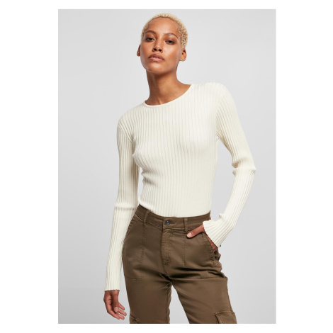 Women's ribbed knit with long sleeves whitesand Urban Classics