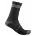 Castelli Alpha 18 Black/Dark Gray 2XL Cyklo ponožky
