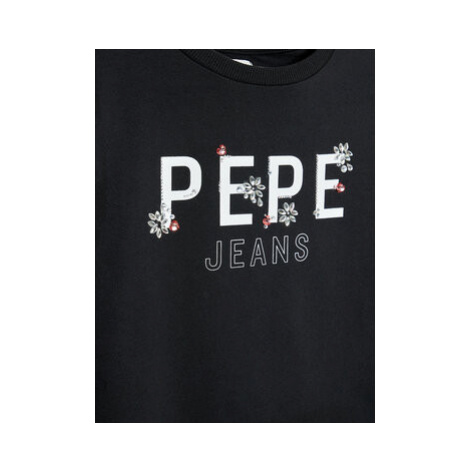 Pepe Jeans Každodenné šaty Melania PG951513 Čierna Regular Fit