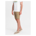 Ombre One color men's shorts with cargo pockets - sand