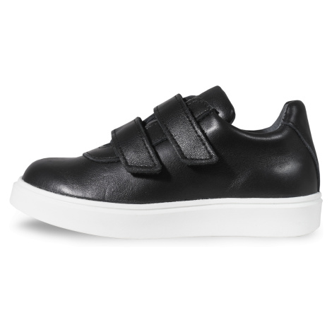 Vasky Teny Mini Black - detské kožené tenisky / botasky čierne