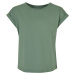 Girls' Organic Sage T-Shirt with Extended Shoulder