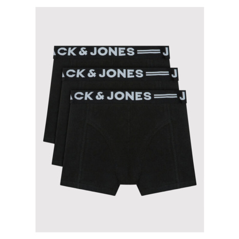 Jack&Jones Junior Súprava 3 kusov boxeriek Sense 12149293 Čierna
