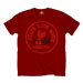 Woodstock Tričko Love Peace Music Unisex Maroon Red