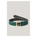 OPASOK GANT DOUBLE ROW SUEDE BELT DEEP FOREST