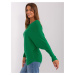 Green women's oversize sweater with viscose