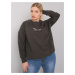 Dark khaki sweatshirt in large size with the slogan Marlow