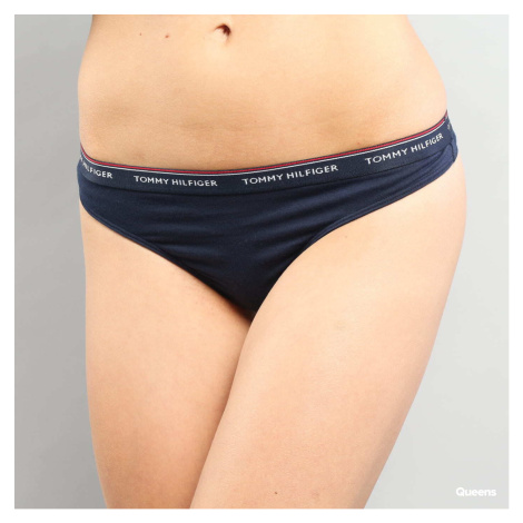 Nohavičky Tommy Hilfiger 3 Pack Thong C/O navy