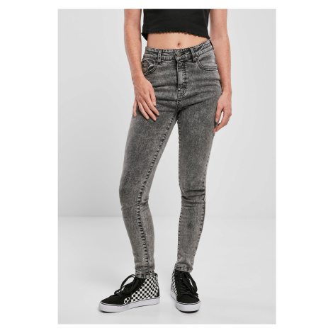 Women's Skinny High Waisted Jeans - Black Urban Classics