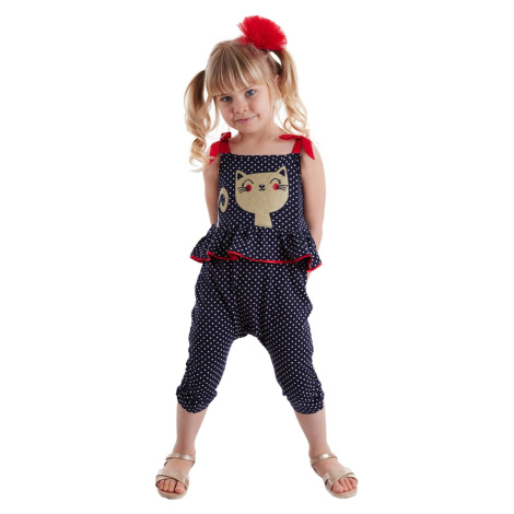 Denokids Cat Polka Dot Girl's Jumpsuit