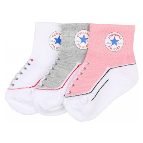 CONVERSE Ponožky 'INFANT'  sivá / ružová / biela