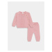 LC Waikiki Crew Neck Long Sleeve Basic Baby Girl Knitwear Sweater and Trousers 2-Piece Set