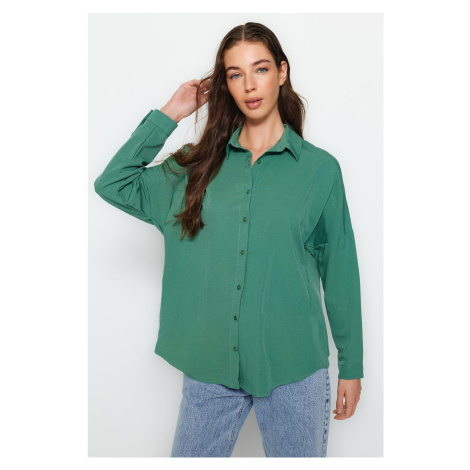 Trendyol Khaki Oversize/Wide Fit Woven Shirt