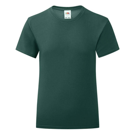 Iconic Fruit of the Loom Girls' Green T-shirt