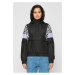 Women's AOP Mixed Pull Over Jacket Black/Zebra