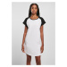 Women's Raglan Tee dress white/black