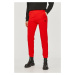Nohavice Hugo dámske, červená farba, jednofarebné, 50455983