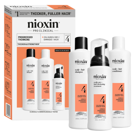 Sada pre silne rednúce farbené vlasy Nioxin System 4 Trial Kit No.4 + darček zadarmo