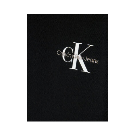 Calvin Klein Jeans Mikina Small Monogram IU0IU00266 Čierna Regular Fit