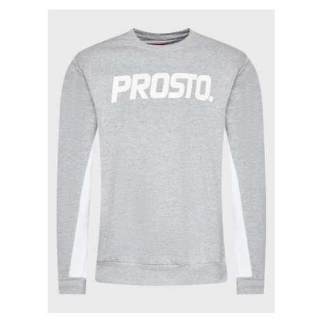 PROSTO. Mikina KLASYK Crewneck Classic XXII 1032 Sivá Relaxed Fit