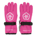 Dievčenské lyžiarske rukavice COLOR KIDS Gloves - Waterproof-5381-Pink Glo