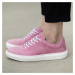 Vasky Teny Pink - Dámske kožené tenisky / botasky ružové, ručná výroba