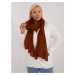 Brick red wool knitted women's scarf