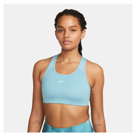 Nike Dri-FIT Swoosh Women's Medium-Support 1-Piece Pad Sports Bra Blue - Dámske - Športová podpr