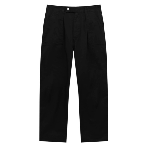 Pull&Bear Plisované nohavice  čierna Pull & Bear