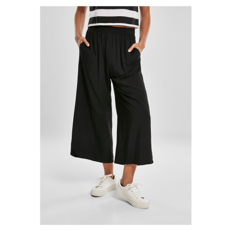 Women's wide viscose culotte black Urban Classics