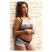 Sivé vzorované tehotenské boxerky Illusion