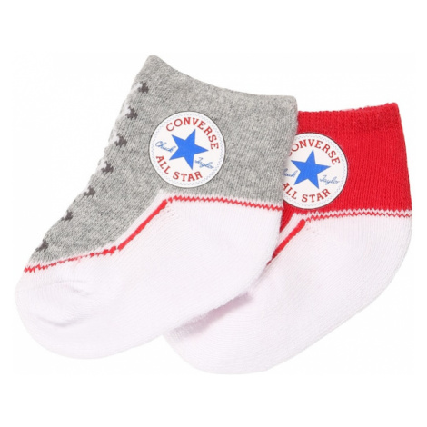 CONVERSE Ponožky 'CHUCK'  sivá / červená / biela
