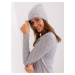 Grey women's winter hat with angora