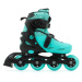 SFR Plasma Adjustable Children's Inline Skates - Black / Green - UK:1J-4J EU:33-37 US:M2-5