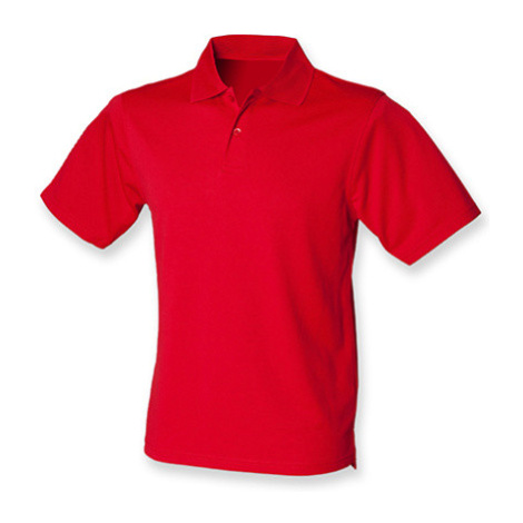 Henbury Pánske funkčné polo tričko H475 Classic Red