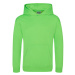 Just Hoods Detská mikina s kapucňou JH004J Electric Green