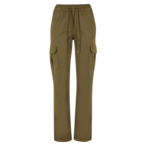 Women's high-waisted twill trousers Cargo Tiniolive Urban Classics
