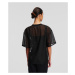 Tričko Karl Lagerfeld Organza T-Shirt Čierna