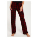 Pyžamové nohavice Italian Fashion Ordesa - dlhé bavlnené Čierno-červená
