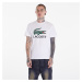 Tričko LACOSTE Cotton Jersey Signature Print T-Shirt White