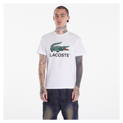 Tričko LACOSTE Cotton Jersey Signature Print T-Shirt White