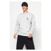Trendyol Gray Melange Oversize/Wide-Fit Long Sleeve Animal Embroidered Sweatshirt