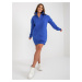 Cobalt Blue Basic Sweatshirt Mini Dress