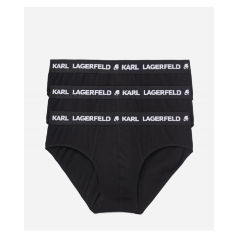 Spodná Bielizeň Karl Lagerfeld Logo Briefs Set 3-Pack Čierna