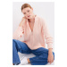 Bigdart 15880 Zippered Knitwear Cardigan - Powder