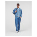 Karl Lagerfeld Prechodná bunda  modrá denim / biela