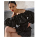 Šaty Karl Lagerfeld Huns Pick Ruffle Dress Čierna