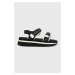 Sandále Karl Lagerfeld VELOCITA WEDGE KC dámske, čierna farba, na platforme, KL81905