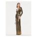 Nissa Večerné šaty RS14413 Zlatá Slim Fit
