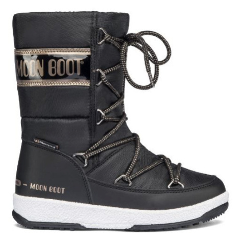 MOON BOOT-Girl Quilted WP black/copper Čierna